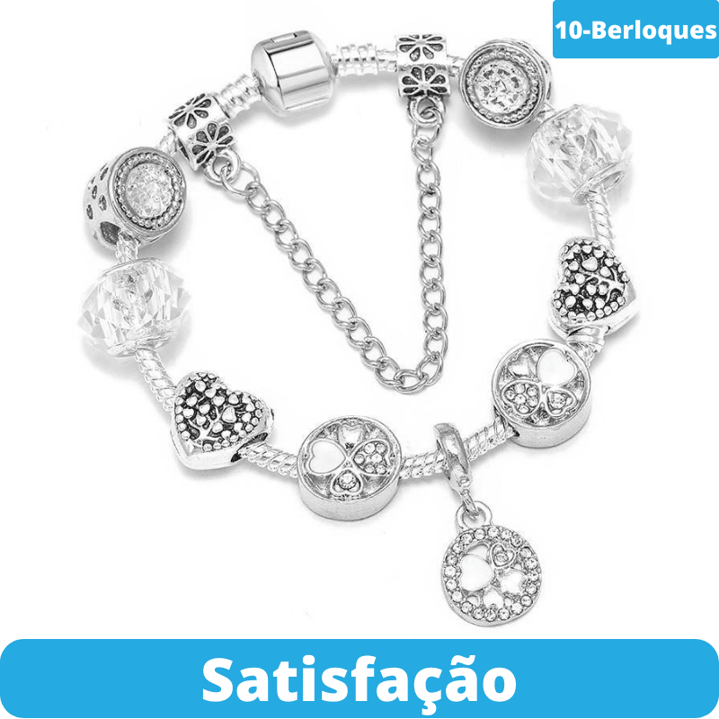 [Promoção Relâmpago] Bracelete Mais Berloques de Brinde - Frete Grátis - Genial Presentes