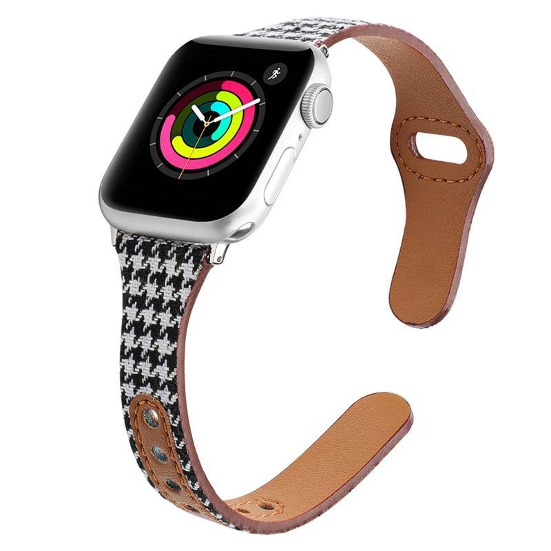 Pulseira Xadrez em couro para Apple Watch - Genial Presentes