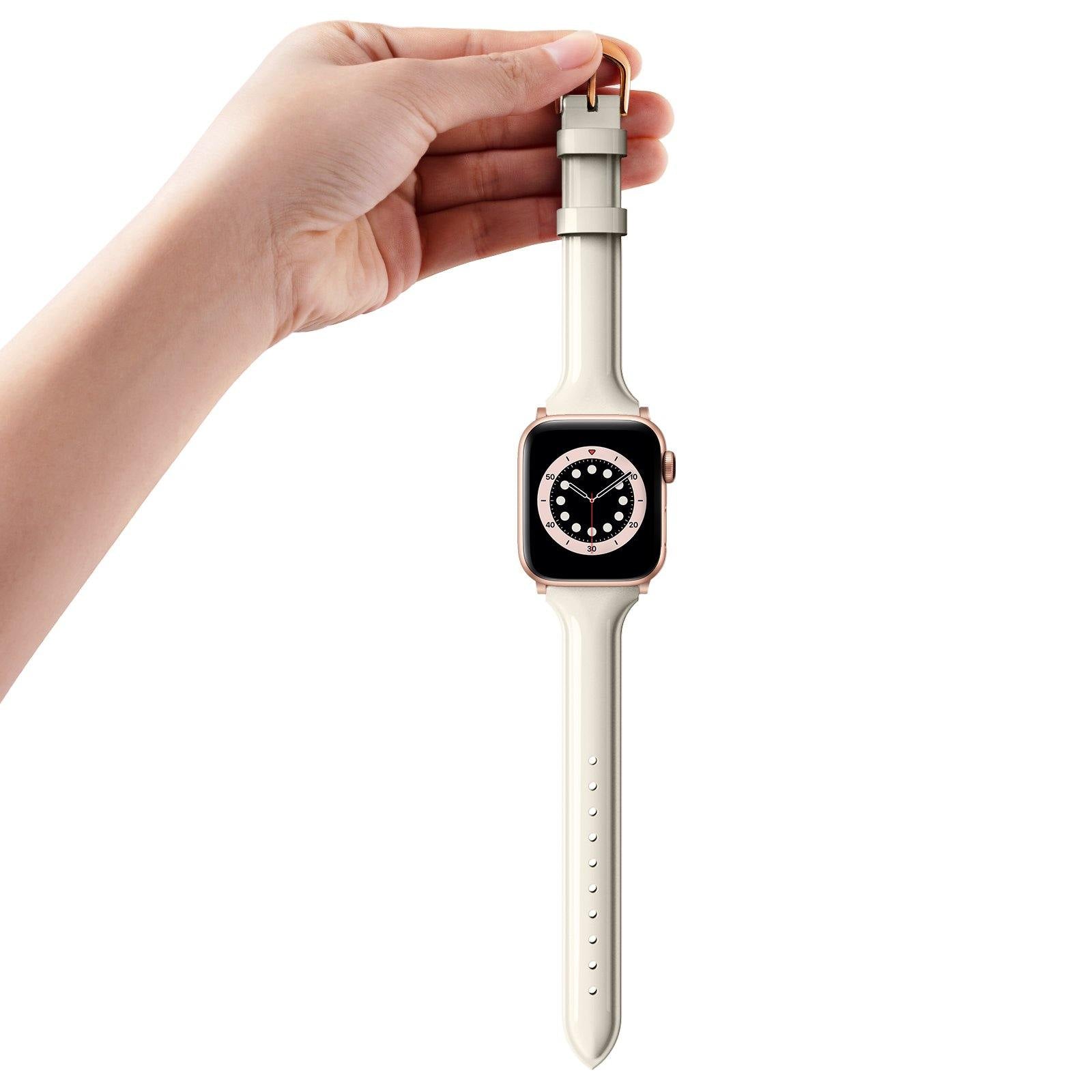 Pulseira Geekthink de couro laqueado para Apple Watch - Genial Presentes