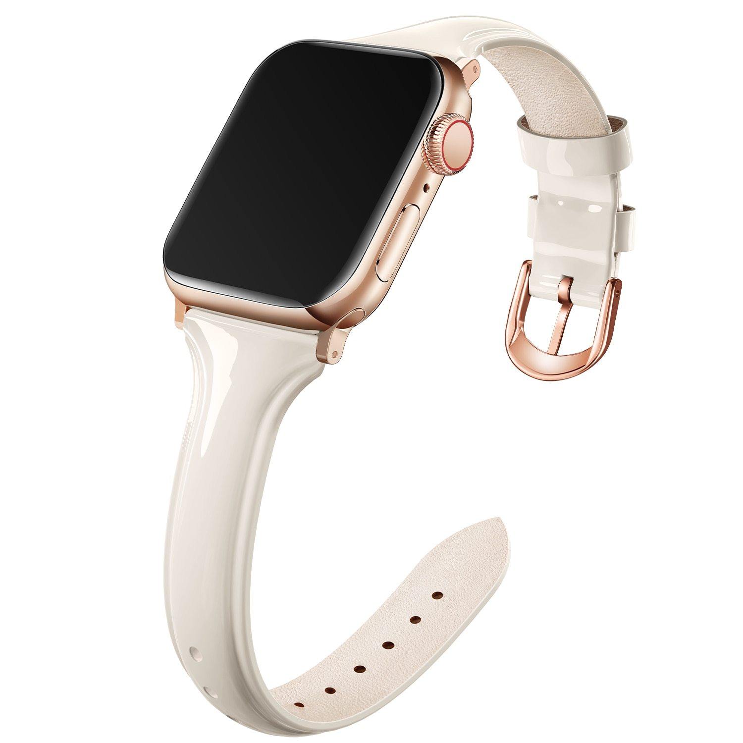 Pulseira Geekthink de couro laqueado para Apple Watch - Genial Presentes