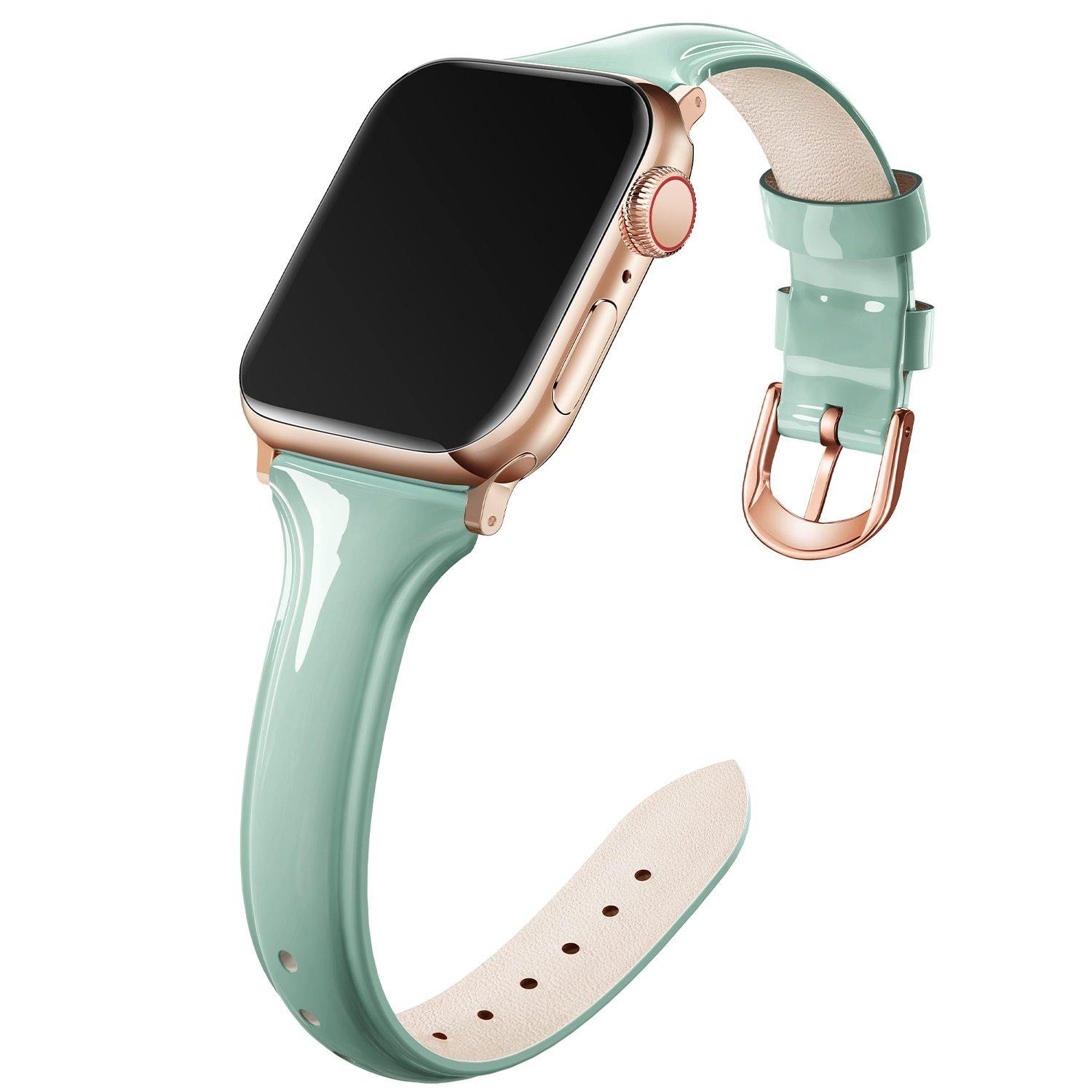 Pulseira Geekthink de couro laqueado para Apple Watch - Genial Presentes