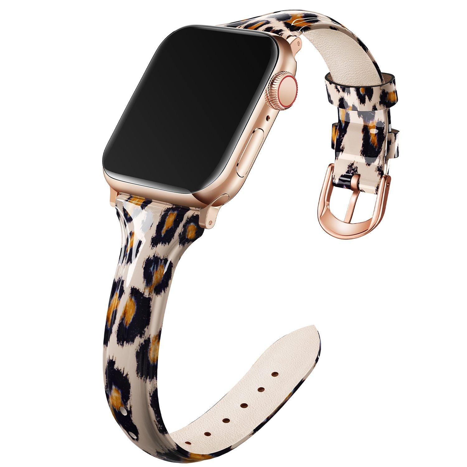 Pulseira Geekthink de couro laqueado para Apple Watch - Genial Presentes