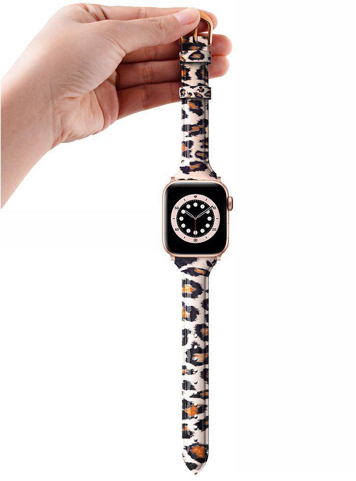 Pulseira Geekthink de couro laqueado para Apple Watch - Genial Presentes