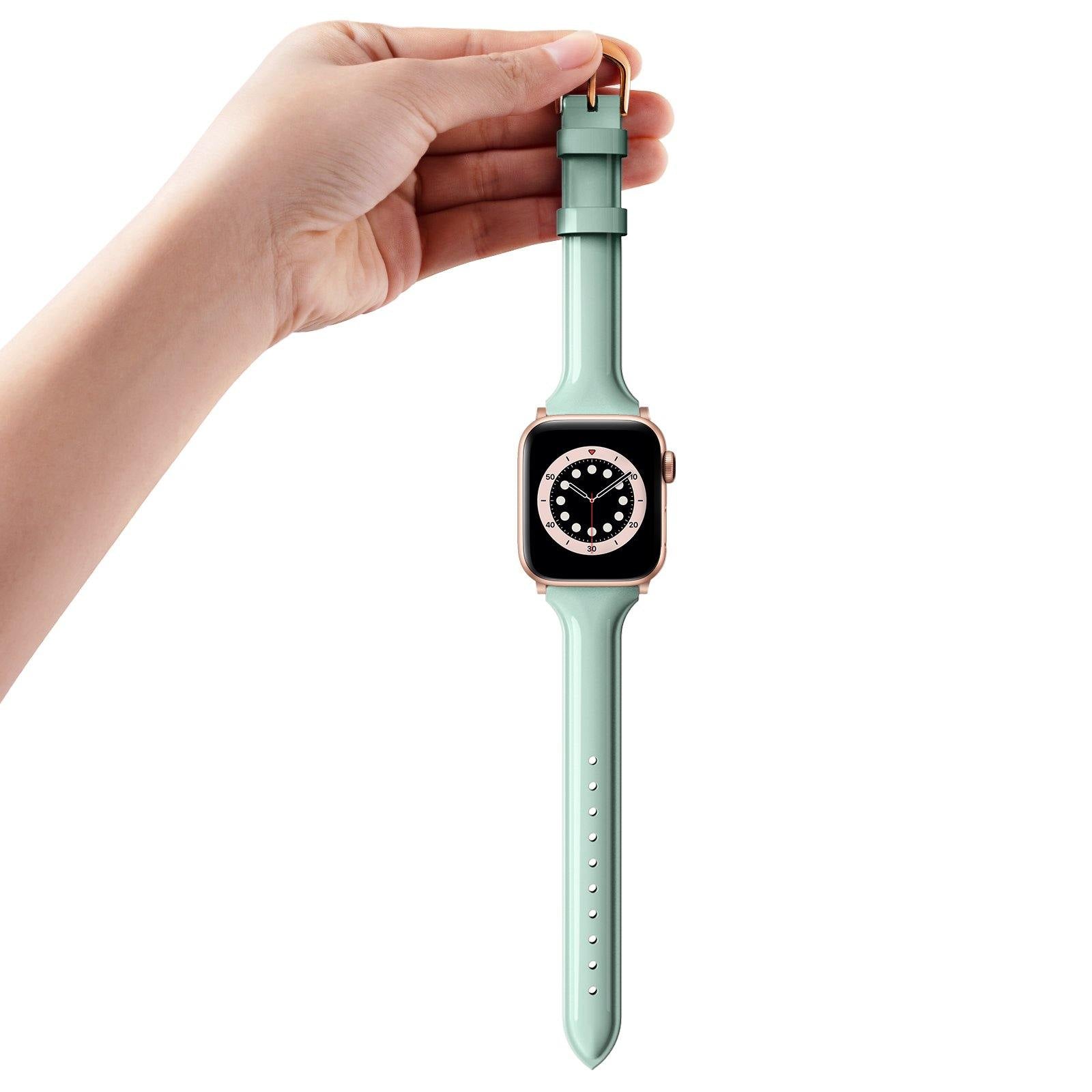 Pulseira Geekthink de couro laqueado para Apple Watch - Genial Presentes