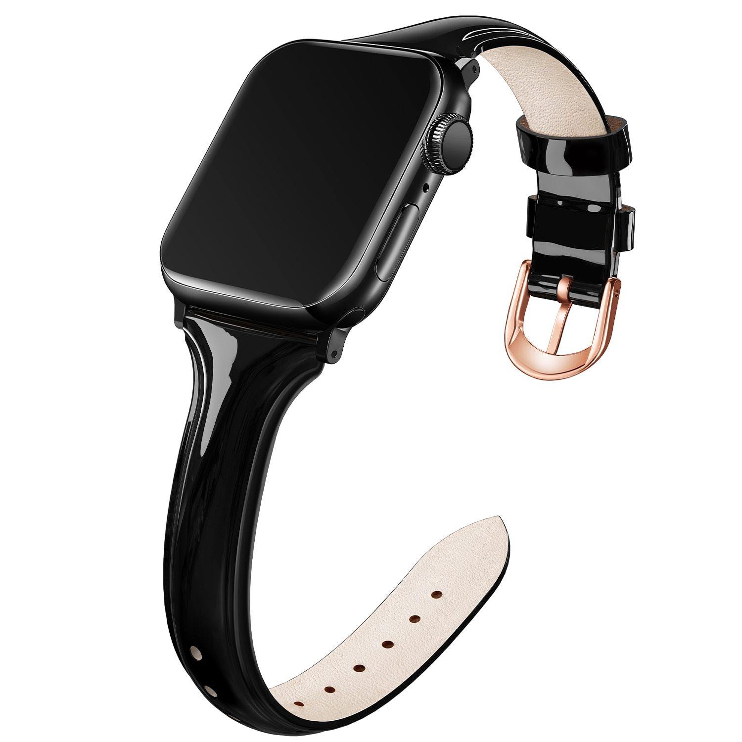 Pulseira Geekthink de couro laqueado para Apple Watch - Genial Presentes