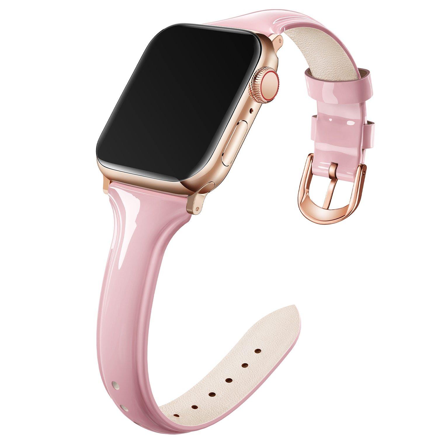 Pulseira Geekthink de couro laqueado para Apple Watch - Genial Presentes