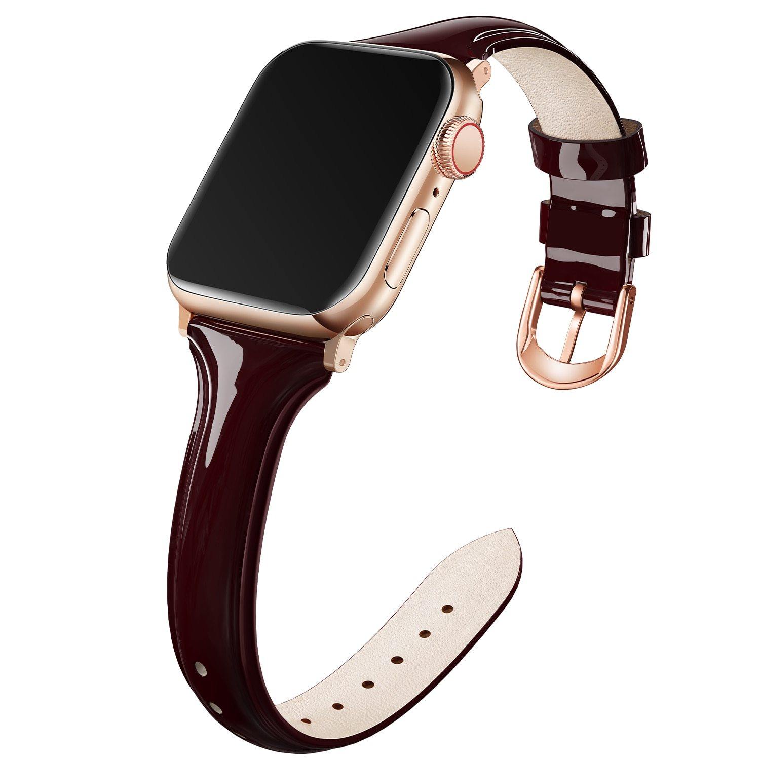 Pulseira Geekthink de couro laqueado para Apple Watch - Genial Presentes